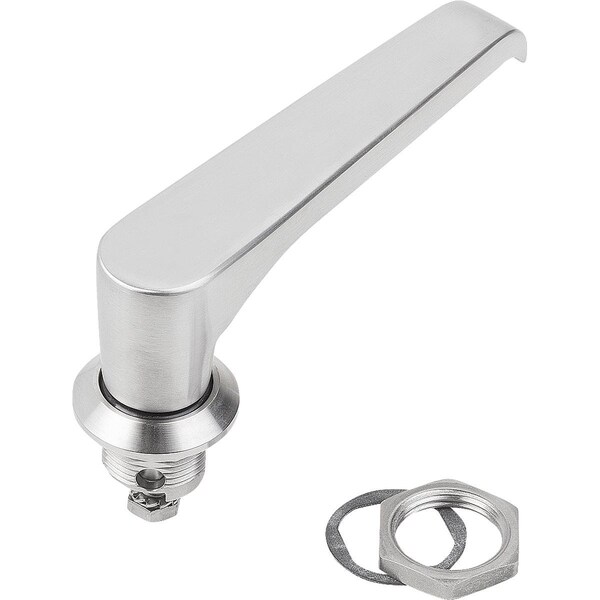 Quarter-Turn Lock, H=18, Stainless Steel 1.4401